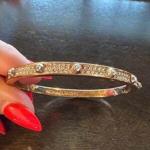 Michael Kors Rose Gold Bracelet with Silver Rhinestones